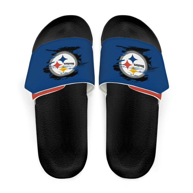 Men's Pittsburgh Steelers Beach Adjustable Slides Non-Slip Slippers/Sandals/Shoes 003
